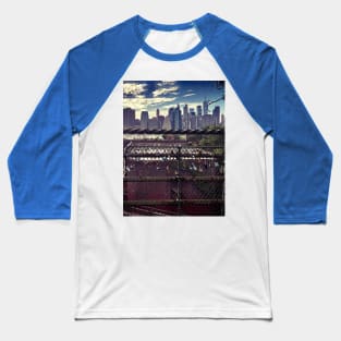 Manhattan Skyline Love Padlocks NYC Baseball T-Shirt